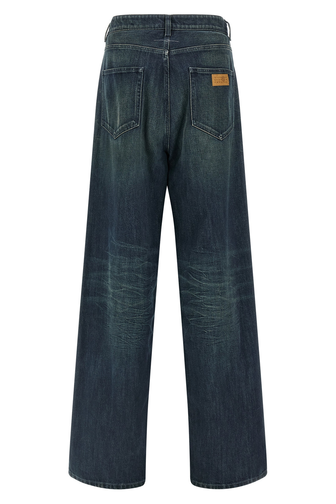 MM6 32 stone-washed rigid cotton denim jeans