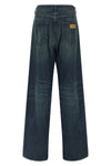 stone-washed rigid cotton denim jeans