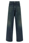 stone-washed rigid cotton denim jeans