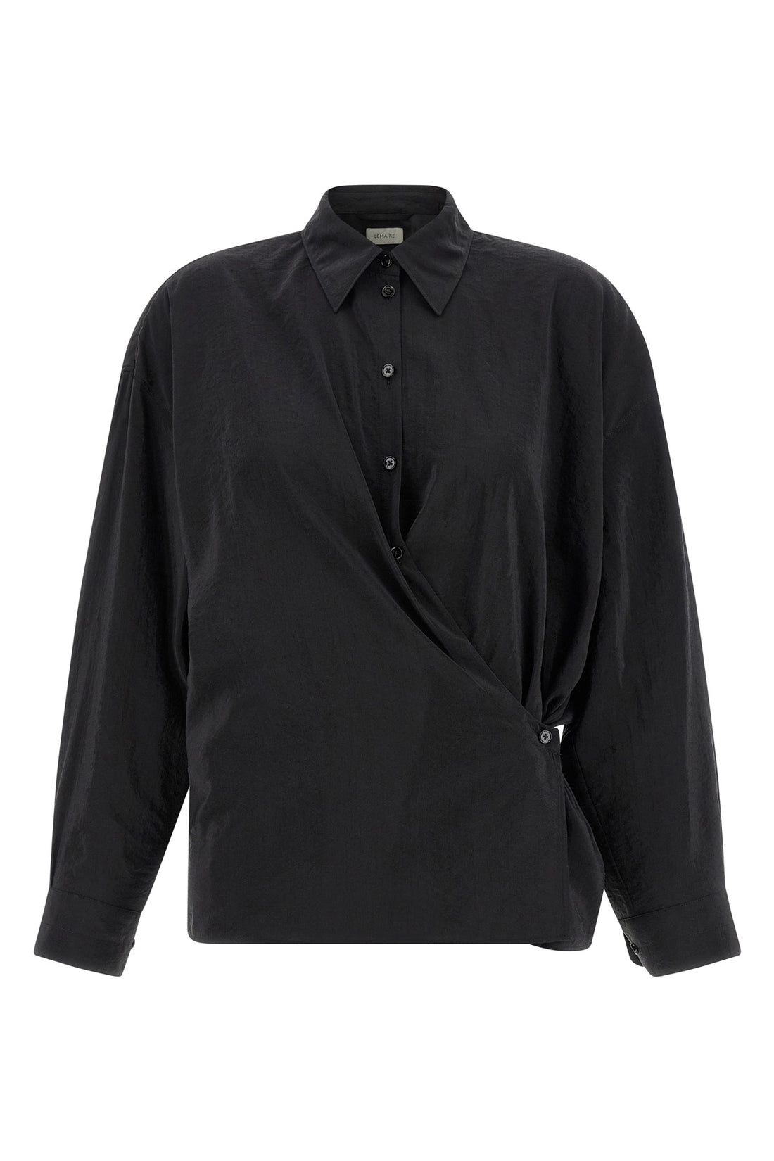 LEMAIRE 40 straight collar twisted silk shirt