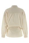 straight collar twisted cotton and silk wallet shirt