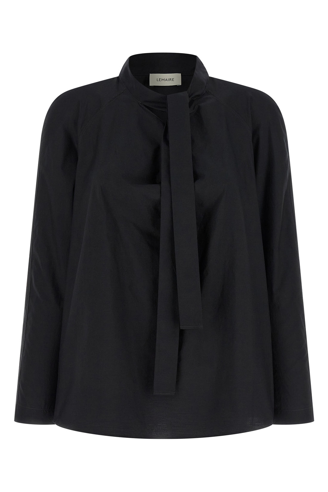 LEMAIRE 38 ascot blouse in light cotton and silk blend