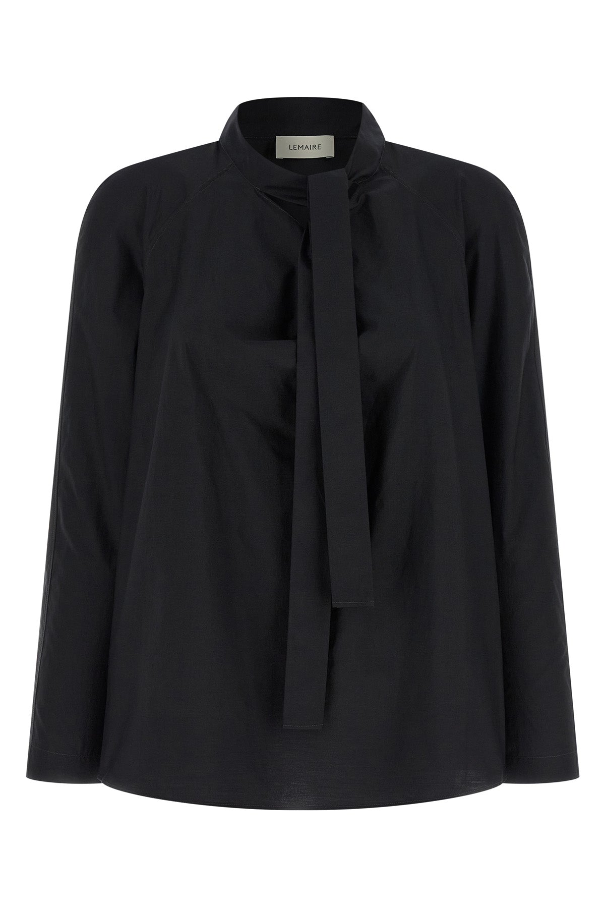 ascot blouse in light cotton and silk blend