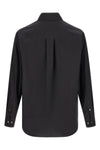 washed cotton and silk blend shirt