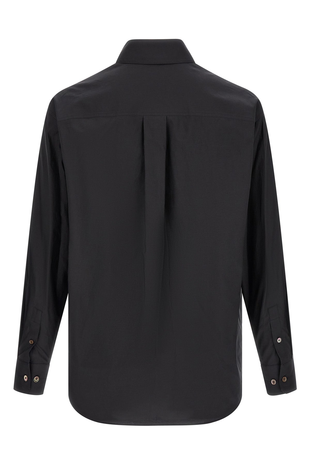washed cotton and silk blend shirt