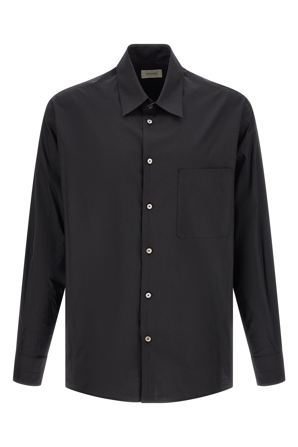 washed cotton and silk blend shirt