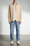 regular shirt in light and washed cotton blend silk