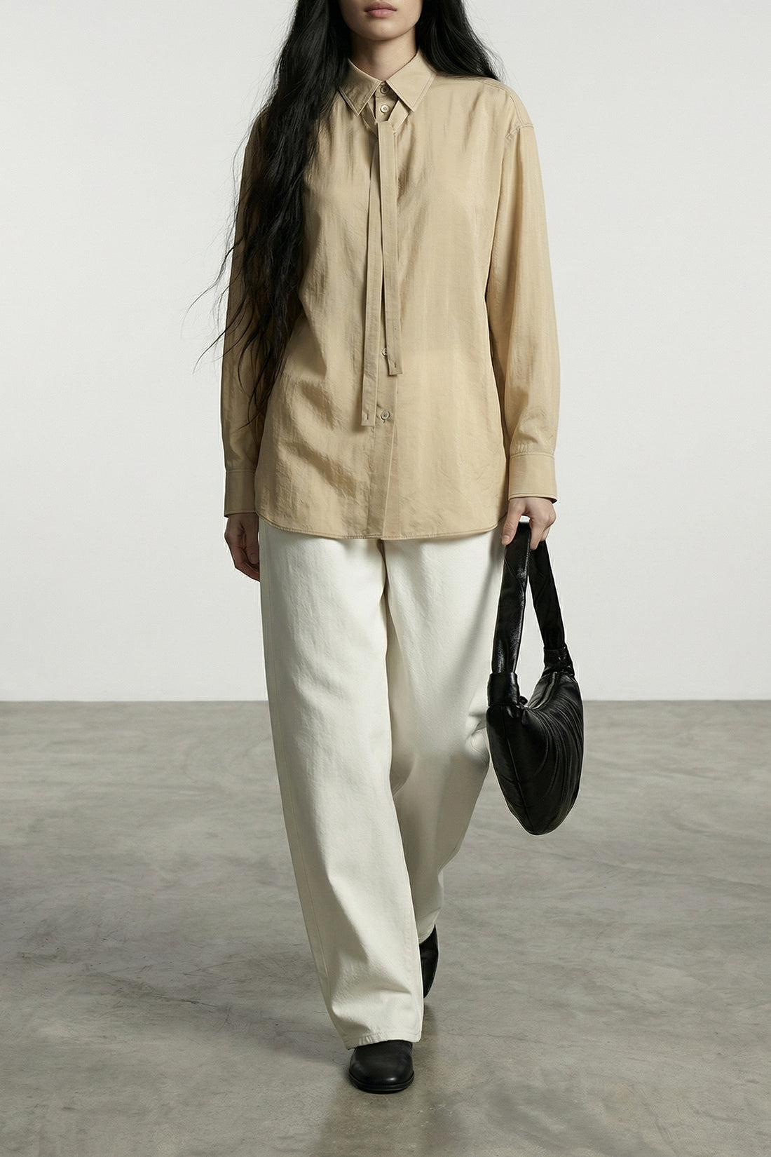 LEMAIRE 36 long silk shirt