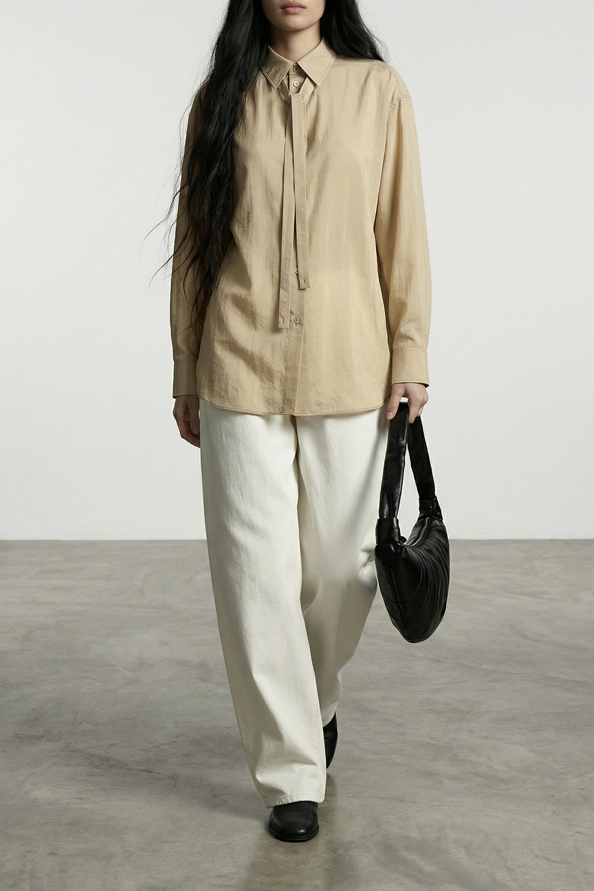 long silk shirt