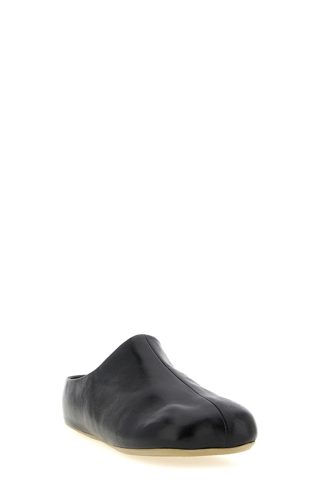 MM6 40 factory sabots in smooth calf leather