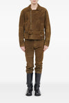 aged effect suede jacket