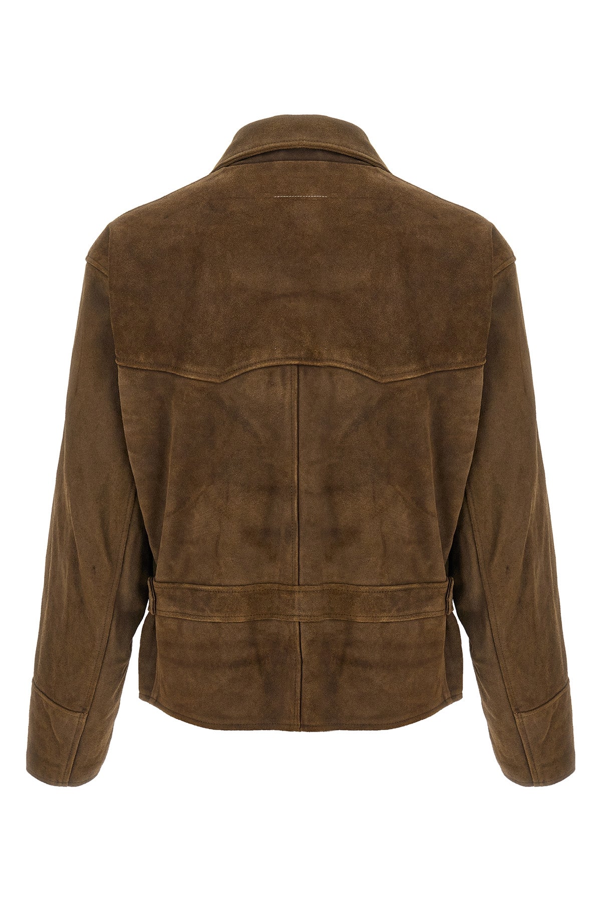 aged effect suede jacket