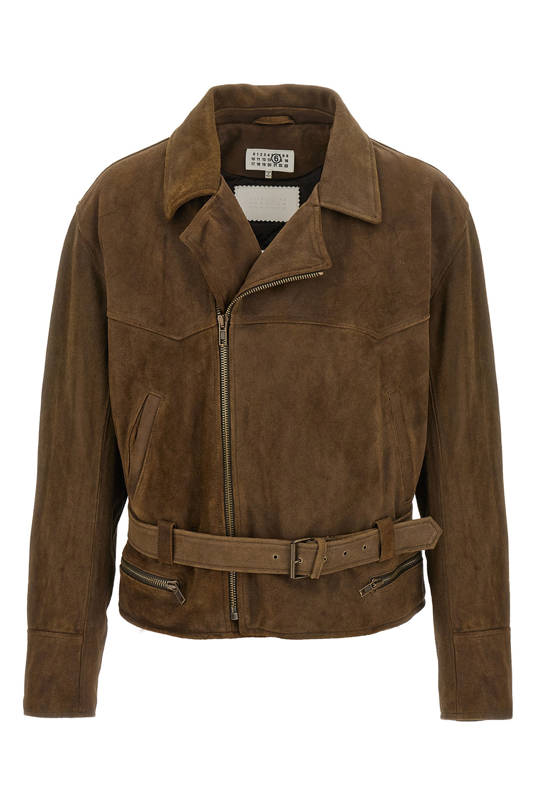 MM6 48 aged effect suede jacket