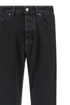 garment-dyed cotton denim jeans