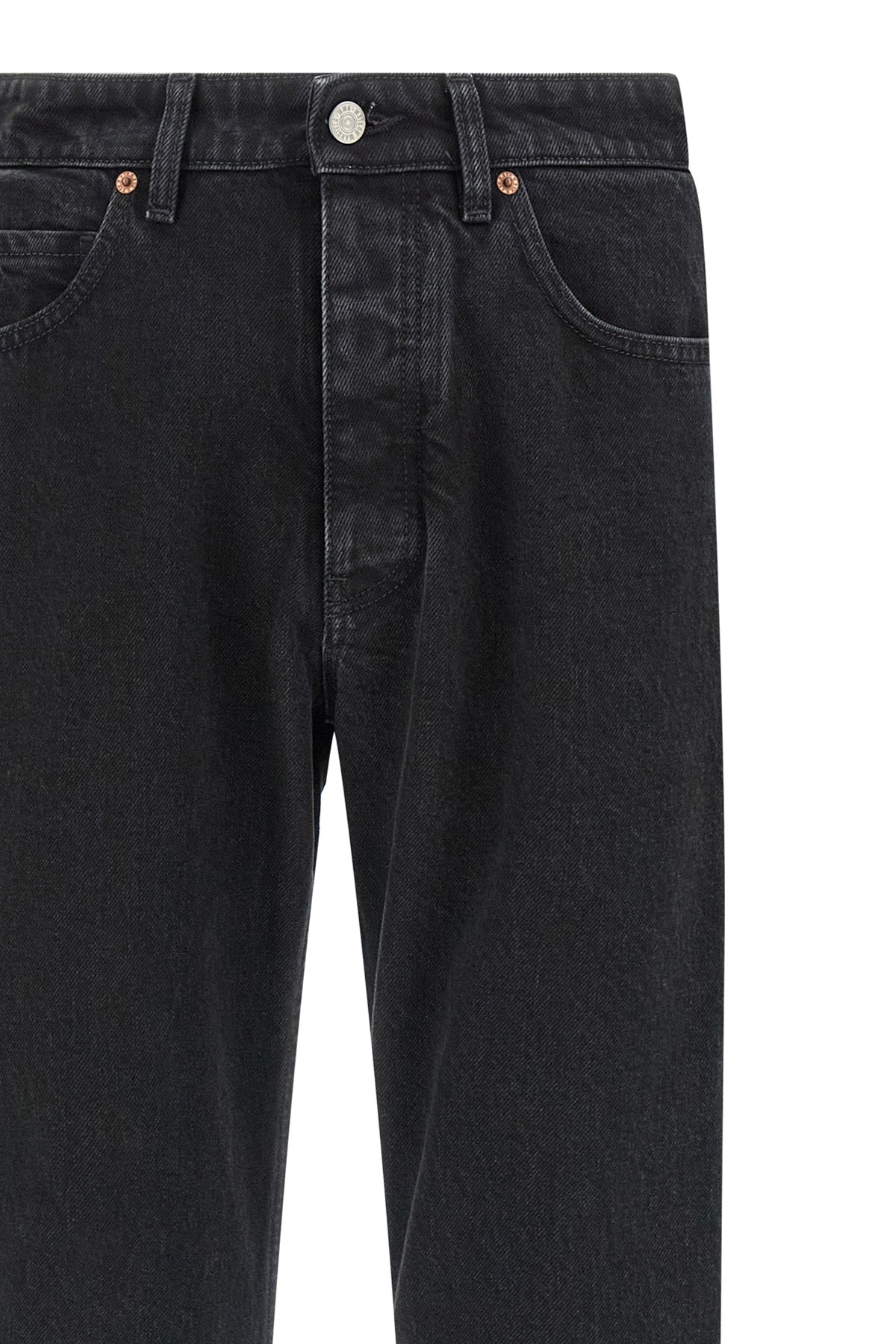 garment-dyed cotton denim jeans