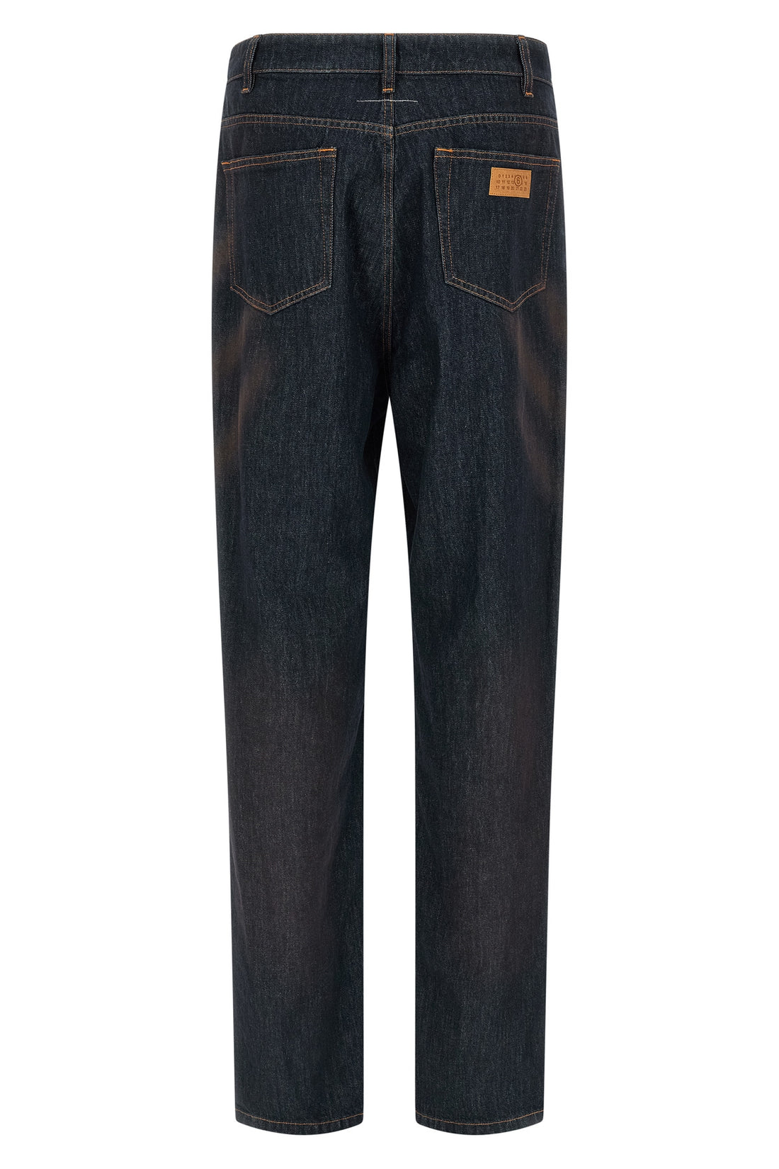 MM6 30 high-waist washed cotton denim jeans