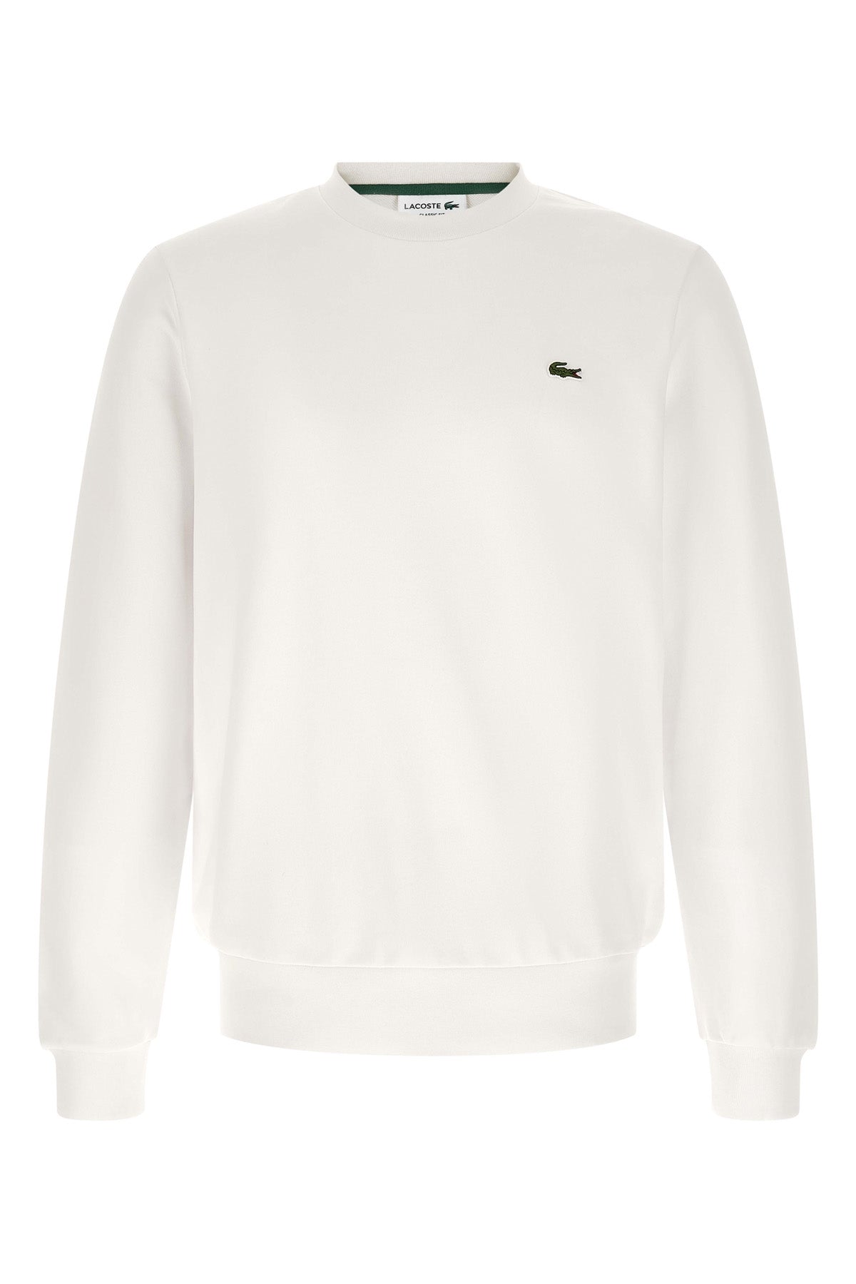 the lacoste pure cotton fleece crew neck sweatshirt