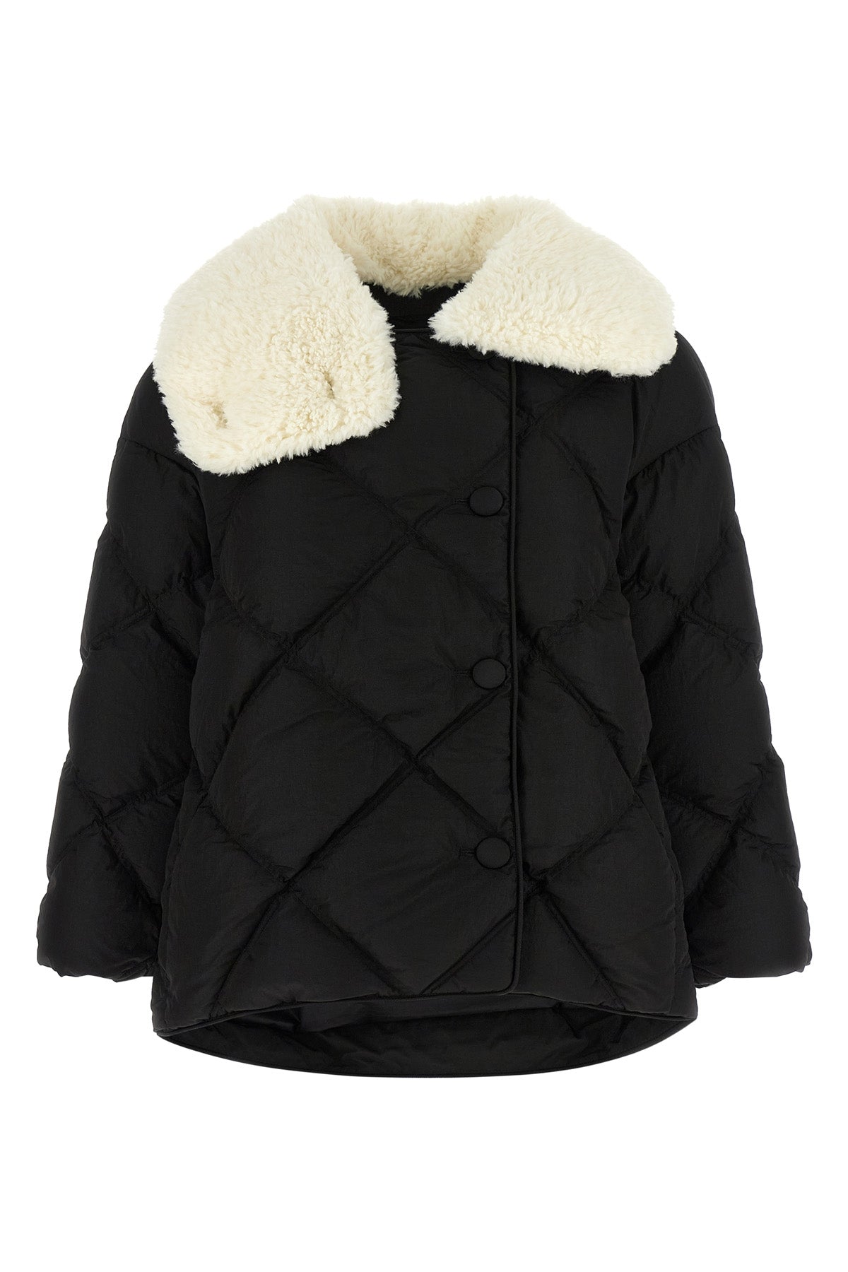 the ienki ienki shearling queen jacket redefines the volumes of outerwear thro