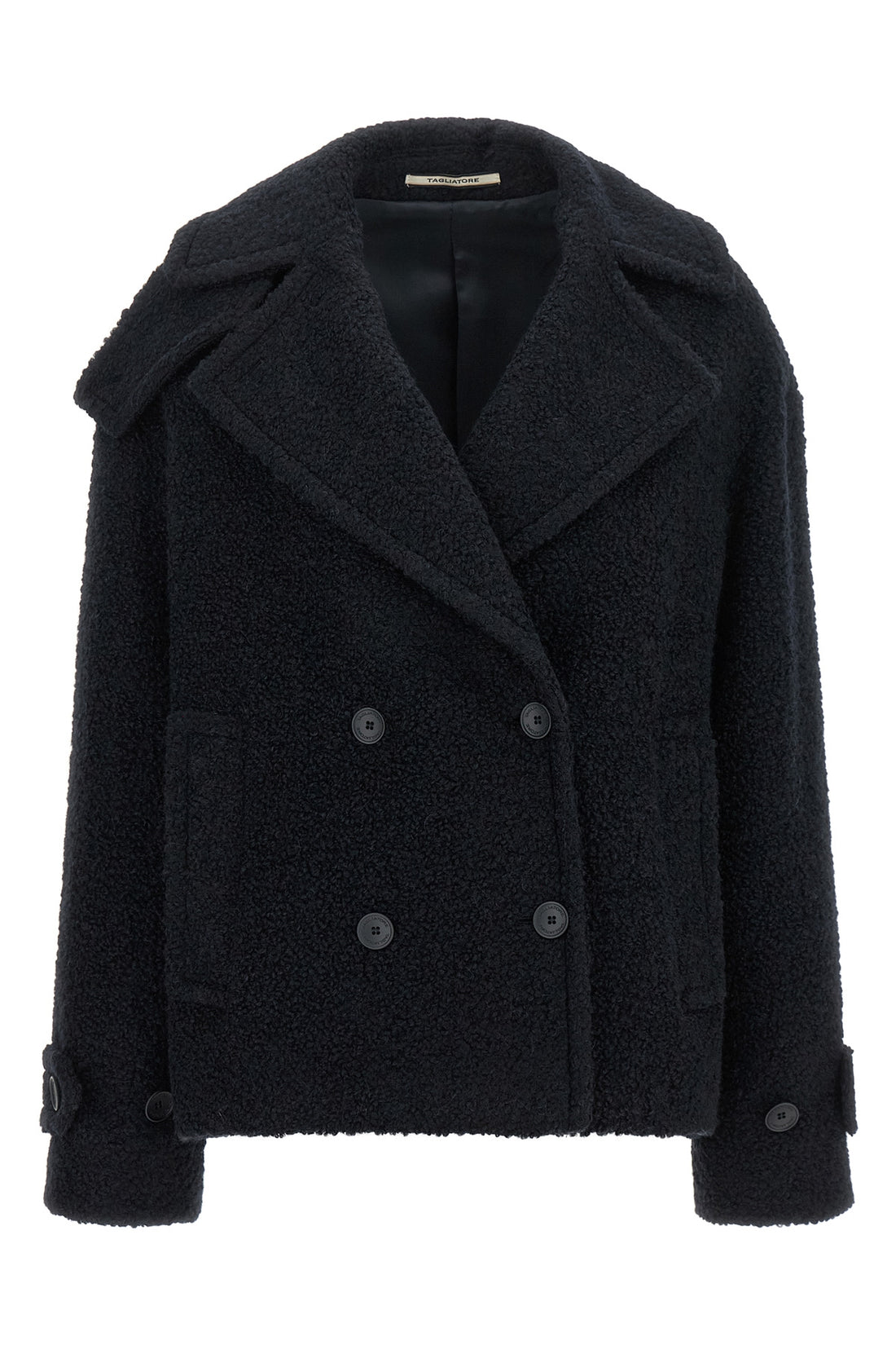 TAGLIATORE 38 the tagliatore sheila short coat redefines the volumes of the outerwear through