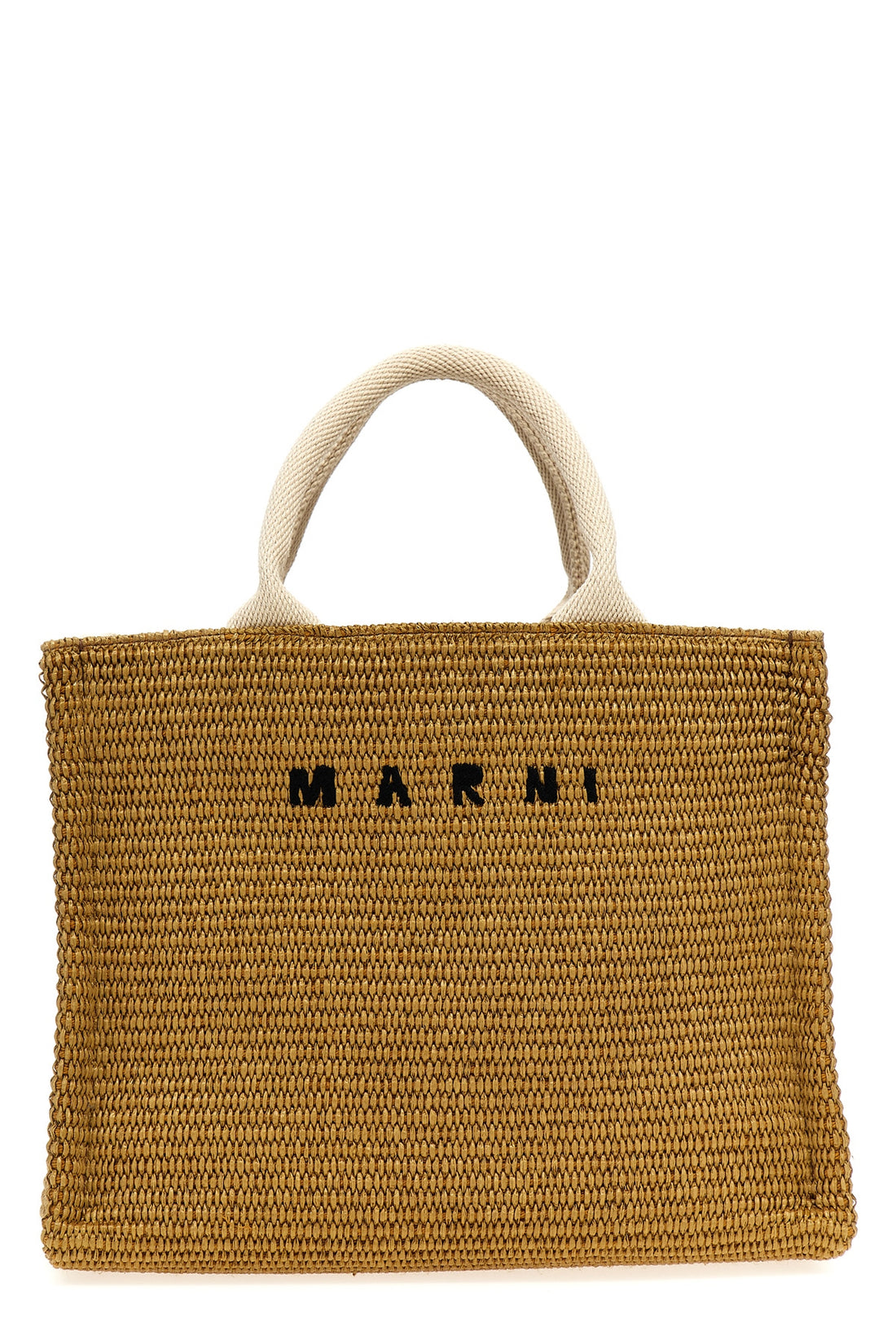 MARNI OS mini tote raffia shopping bag