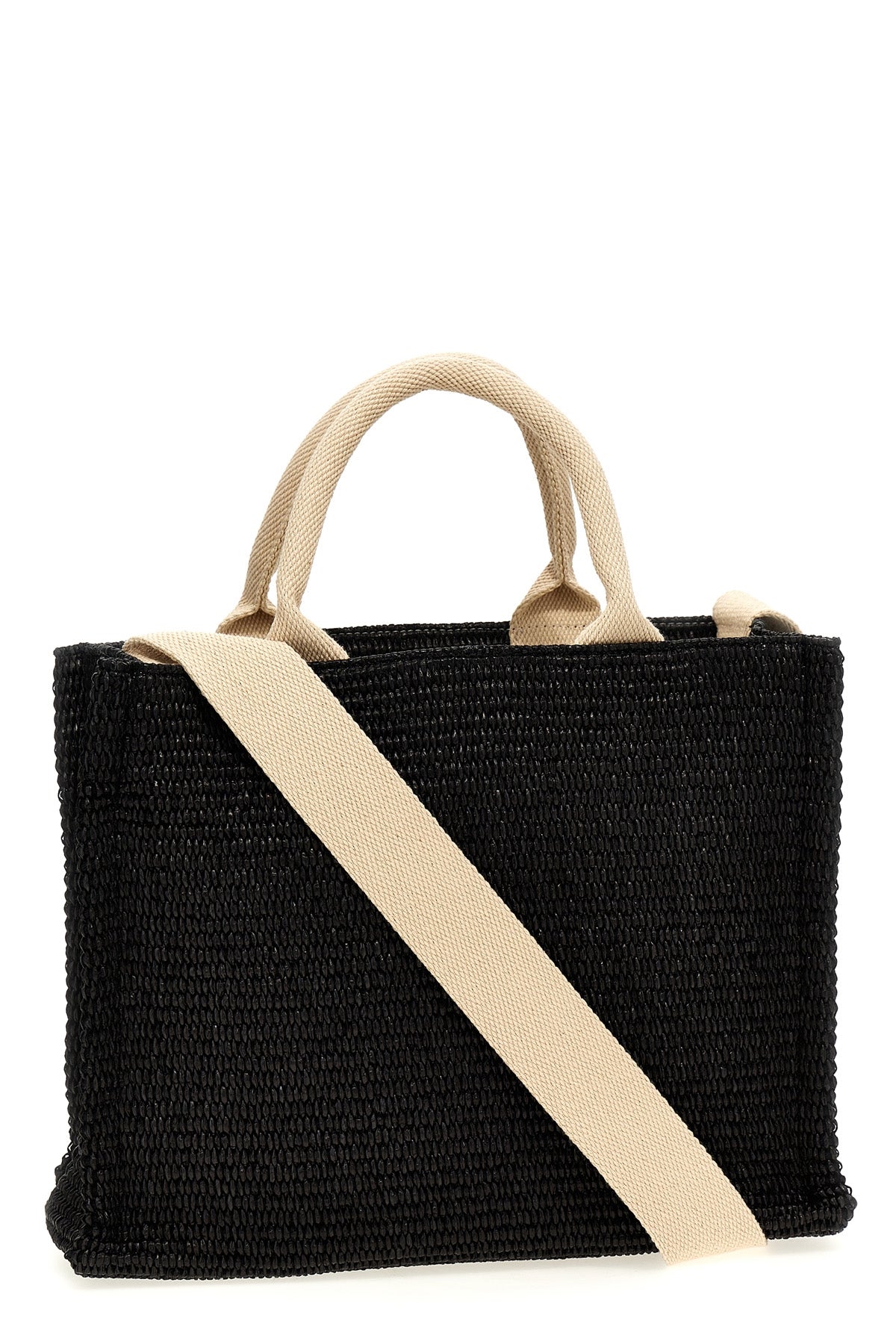 mini tote raffia shopping bag