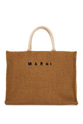 large raffia effect tote bag