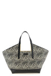 waves trapezoidal raffia-effect fabric