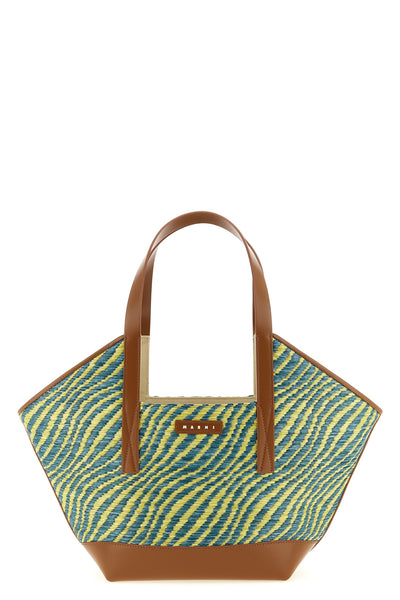 waves trapezoidal raffia-effect fabric