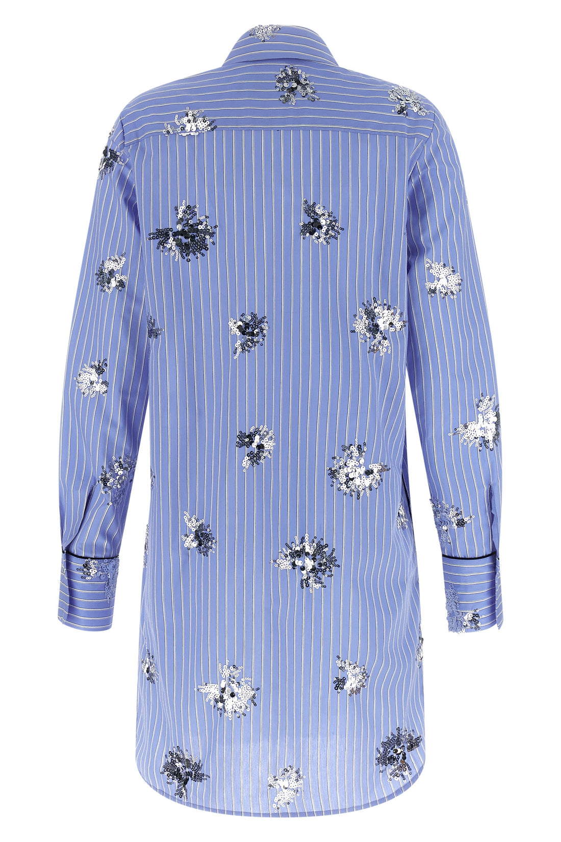 LE TWINS 42 mini silenzio striped cotton poplin dress