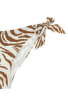 silvana bikini bottoms in zebra animal print stretch fabric