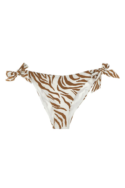 silvana bikini bottoms in zebra animal print stretch fabric