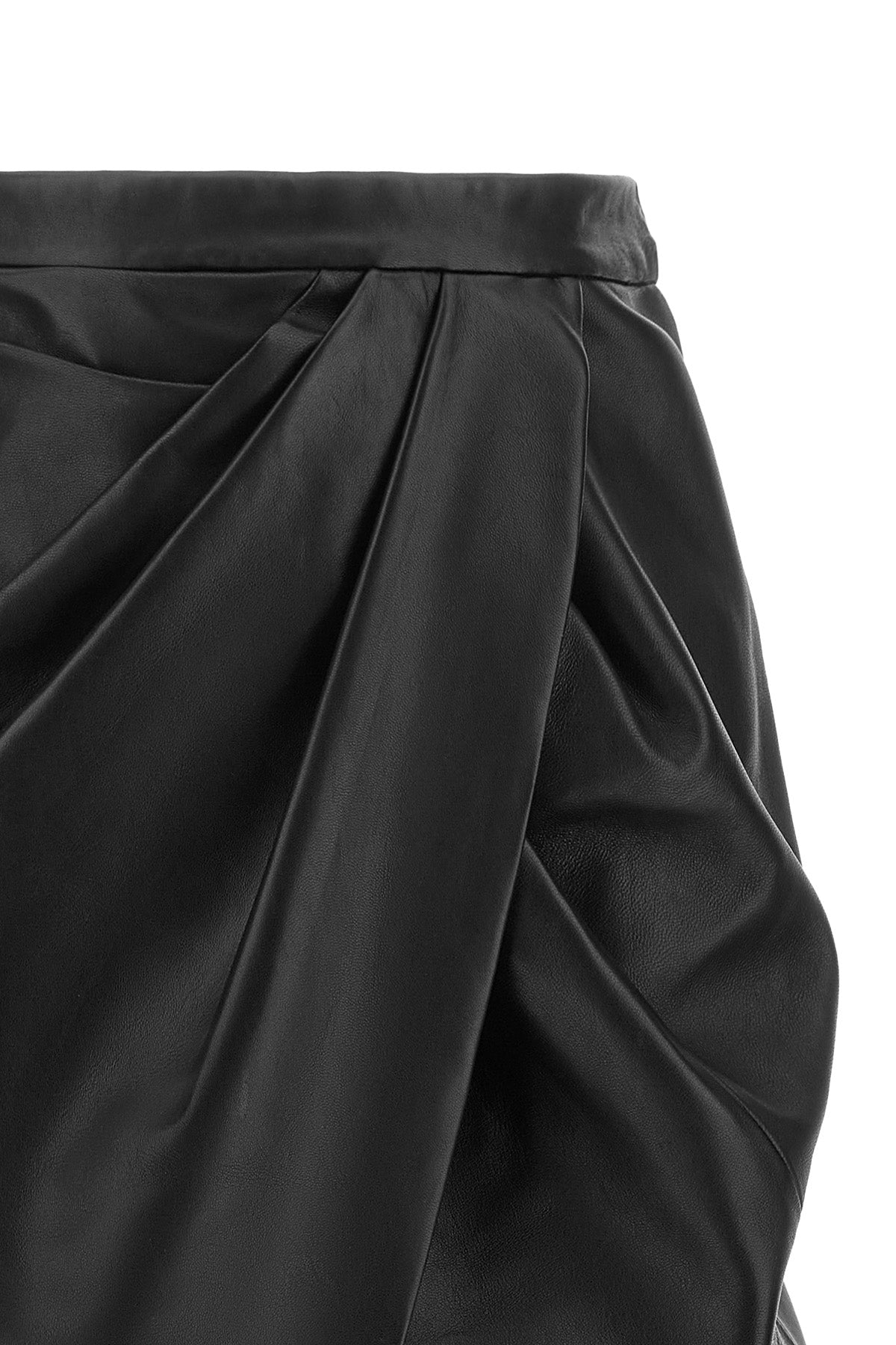 the balmain midi skirt in fine lamb nappa redefines the codes of sensuality thro