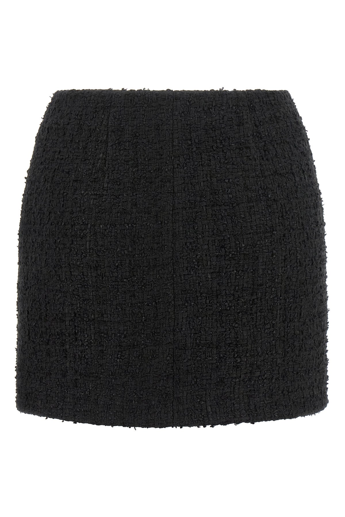 the balmain mini skirt in bouclé cotton blend redefines the codes of contemporar