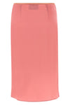 signature lace midi skirt in slightly stretch vintage-effect satin
