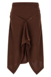 the lemaire skirt redefines the codes of knitwear through a sculptural and asymm