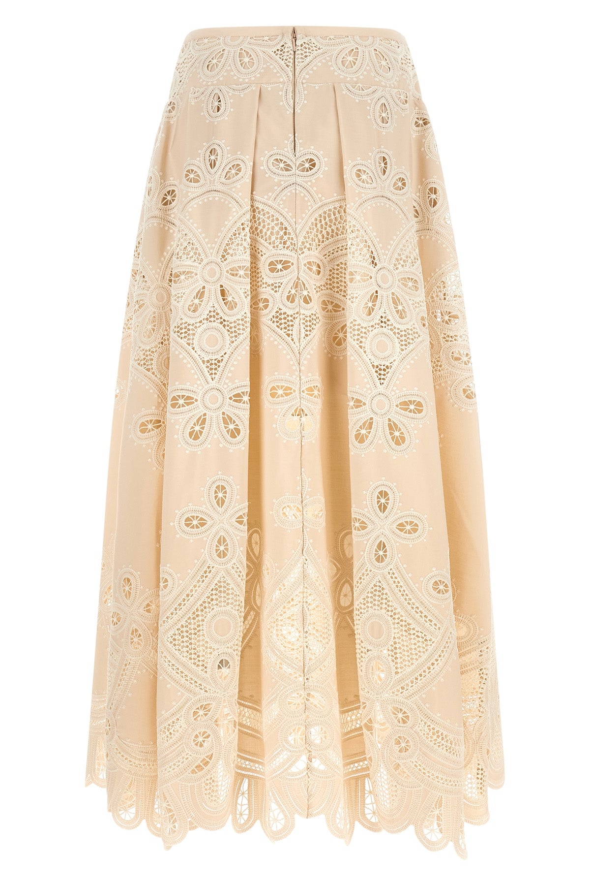 elie saabs long skirt is an exercise in structural precision and material contr