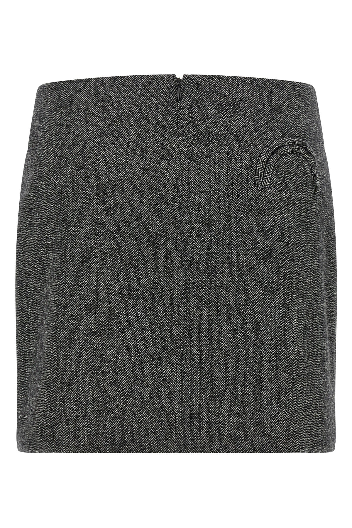 the blazé milano coci mini skirt defines the silhouette through a rigorous sar