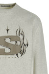 chrome flame cotton blend sweatshirt