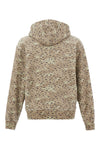 felpa con cappuccio camo leopard in cotone garzato
