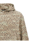felpa con cappuccio camo leopard in cotone garzato