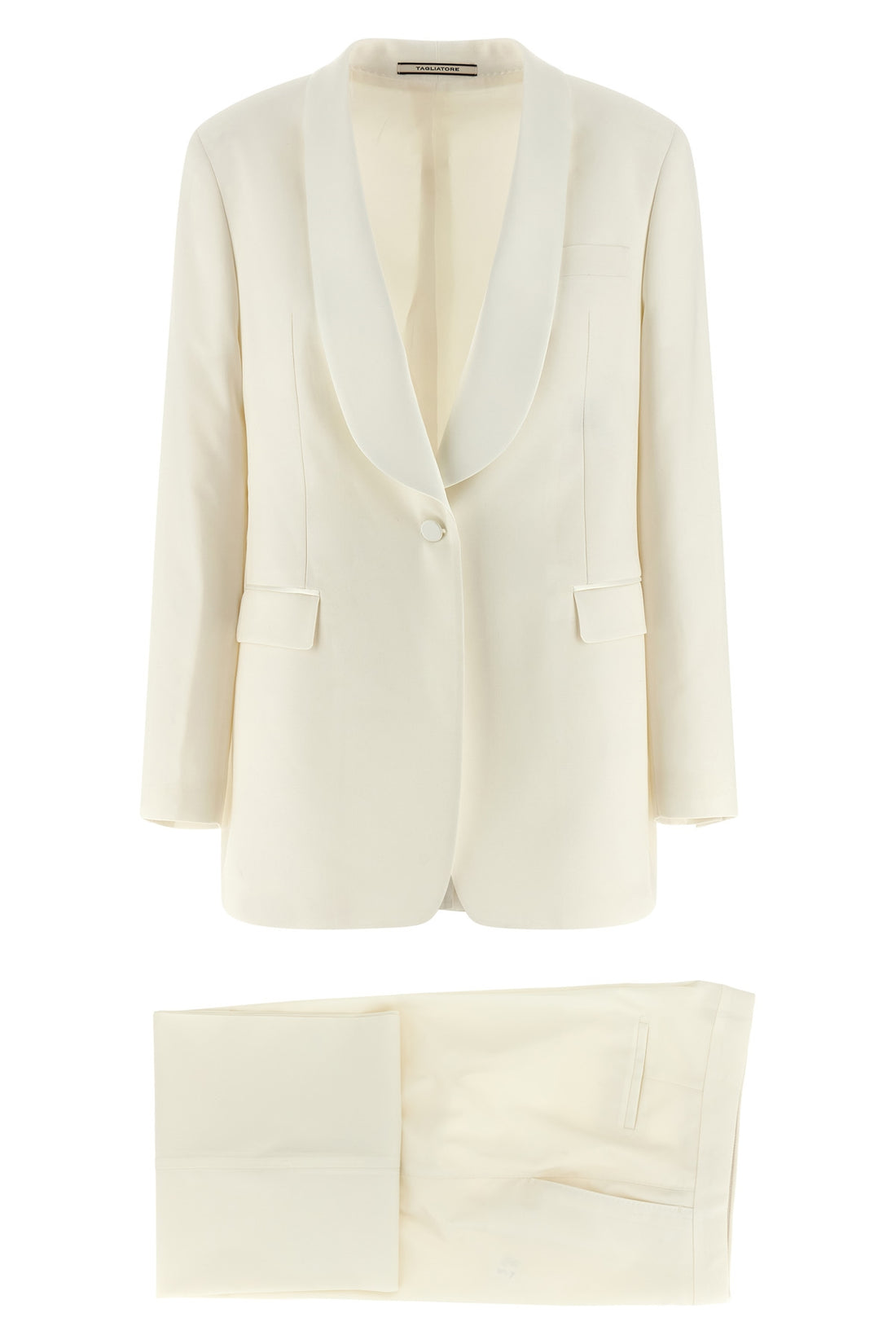 TAGLIATORE 44 clarita tuxedo dress in stretch wool blend