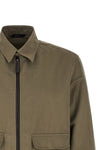 linen and cotton blend blouson