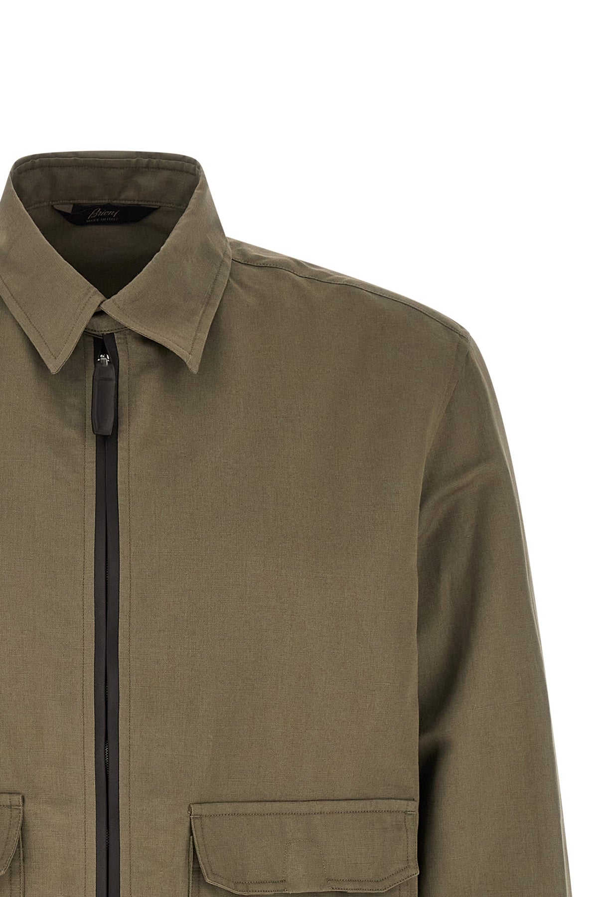 linen and cotton blend blouson