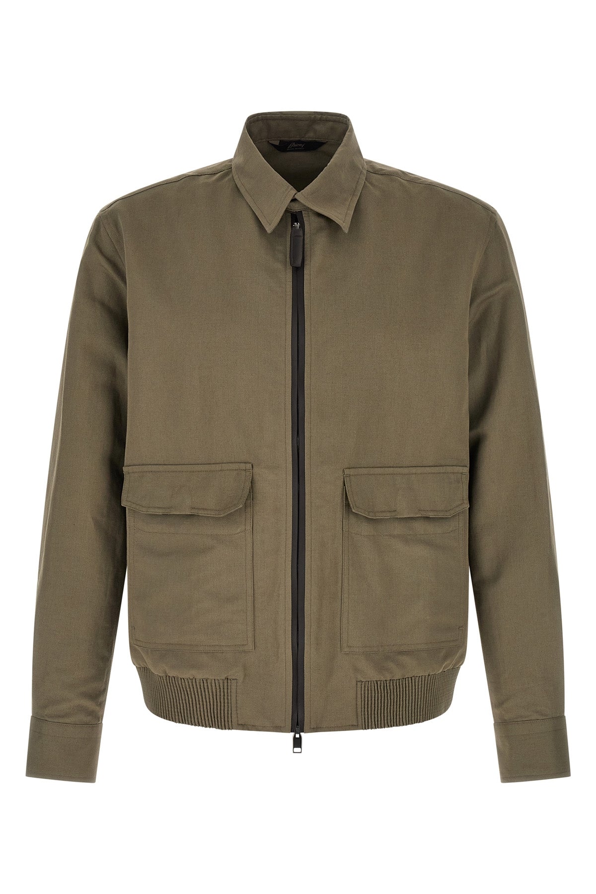 linen and cotton blend blouson