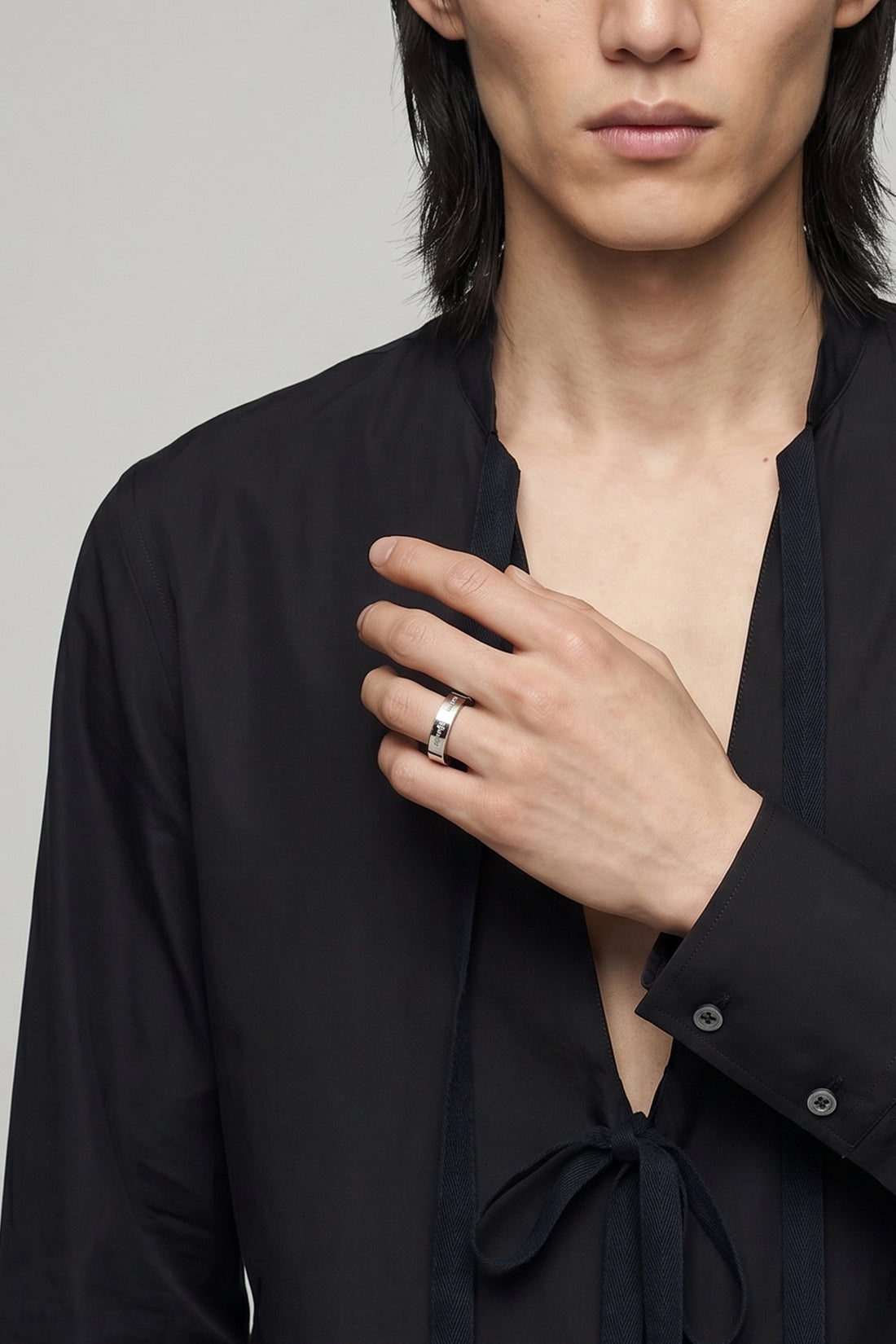 MAISON MARGIELA 3 shiny sterling silver ring
