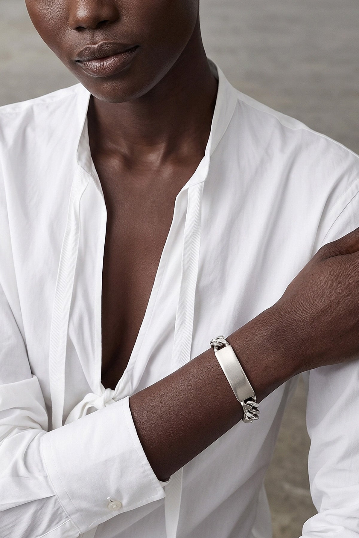 maison margiela silver maillons bracelet