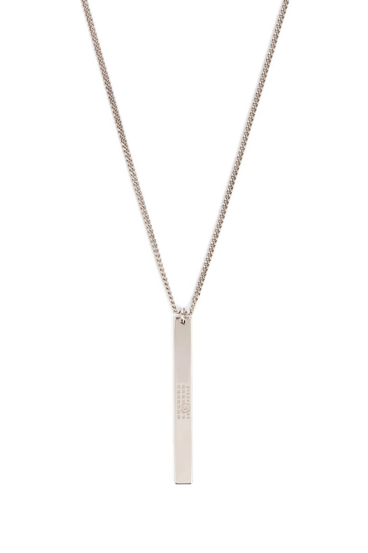 the mm6 maison margiela numeric bar necklace