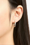 earring key hoop earrings in antiqued effect metal