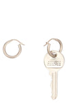 earring key hoop earrings in antiqued effect metal