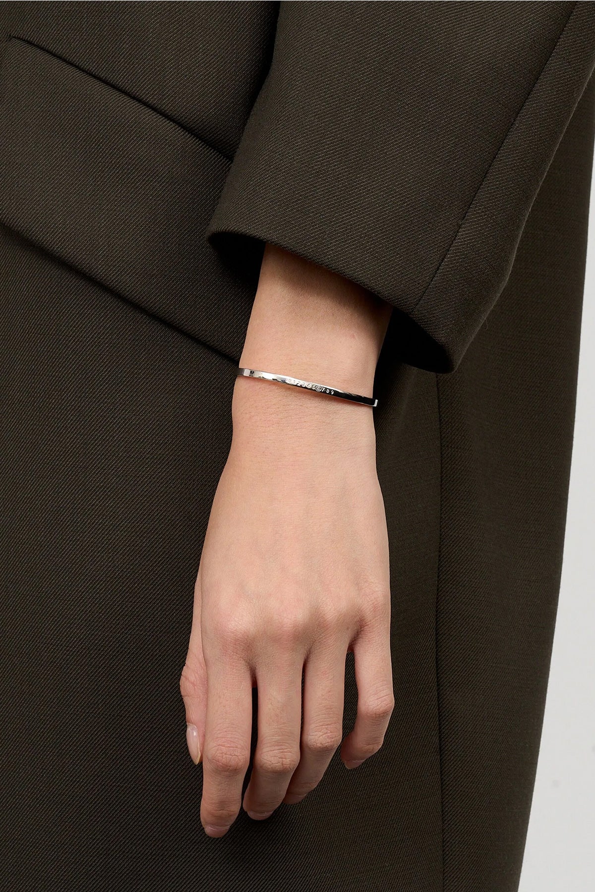 the mm6 maison margiela numeric minimal signature bangle redefines the codes of